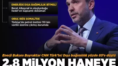 Enerji ve Tabii Kaynaklar Bakanı Alparslan Bayraktar, CNN Türk canlı