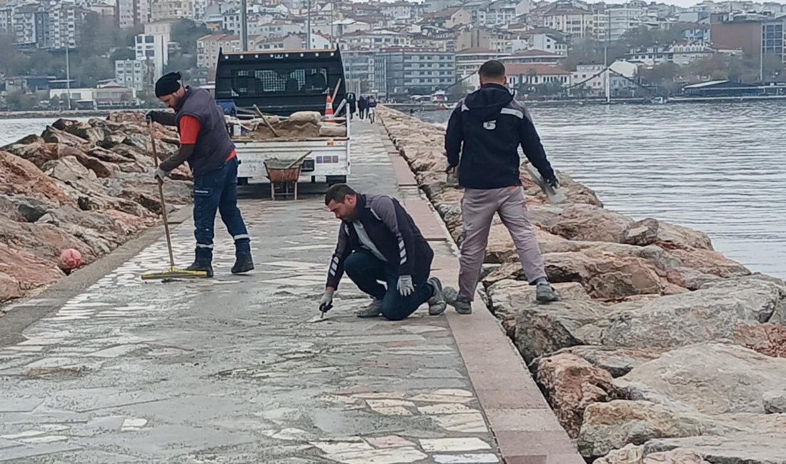 MENDİREK BAKIMA ALINDI 800 metre uzunluğunda ve halkın önemli bir gezinti alanı ile