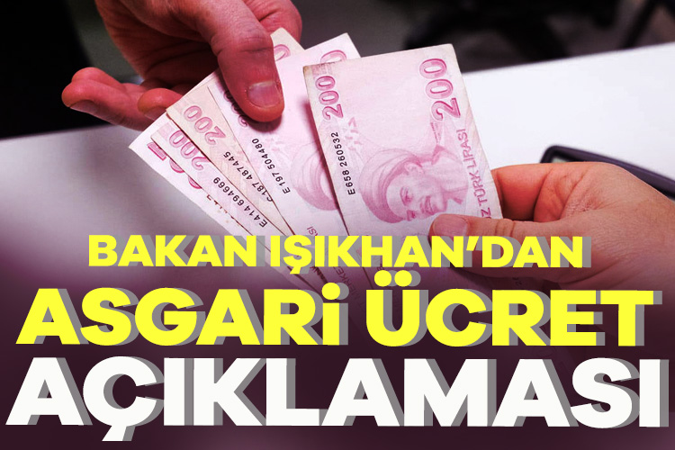 Bakan Işıkhan’dan asgari ücret açıklaması! Çalışma ve Sosyal Güvenlik Bakanı Vedat Işıkhan, "Asgari ücrette herkesin