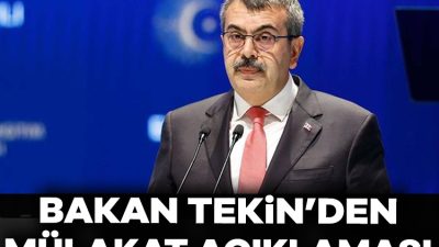  Milli Eğitim Bakanı Yusuf Tekin, öğretmen adaylarına yönelik yapılan
