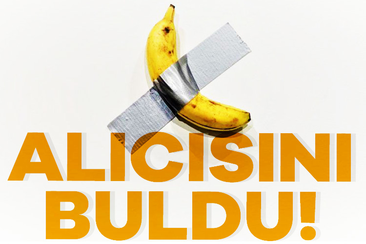 İtalyan sanatçı Maurizio Cattelan'ın "Comedian" adlı eseri, New York'taki Sotheby's