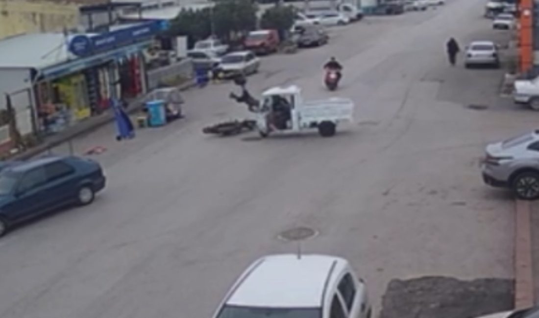 Balıkesir’in Bandırma ilçesi Yeni Sanayi Sitesi’nde iki aracın karıştığı trafik