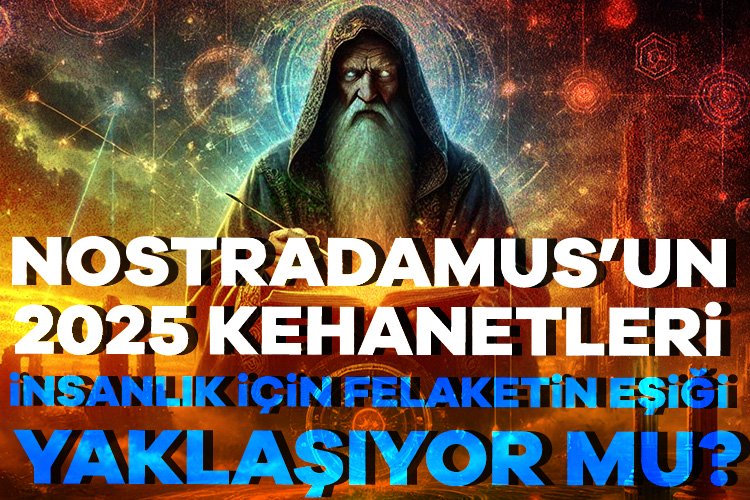 Ünlü kahin Nostradamus’un 2025 kehanetleri! 16. Yüzyılın ünlü kahini Nostradamus'un kehanetleri, gizemli dörtlükleri, yüzyıllardır insanlığı