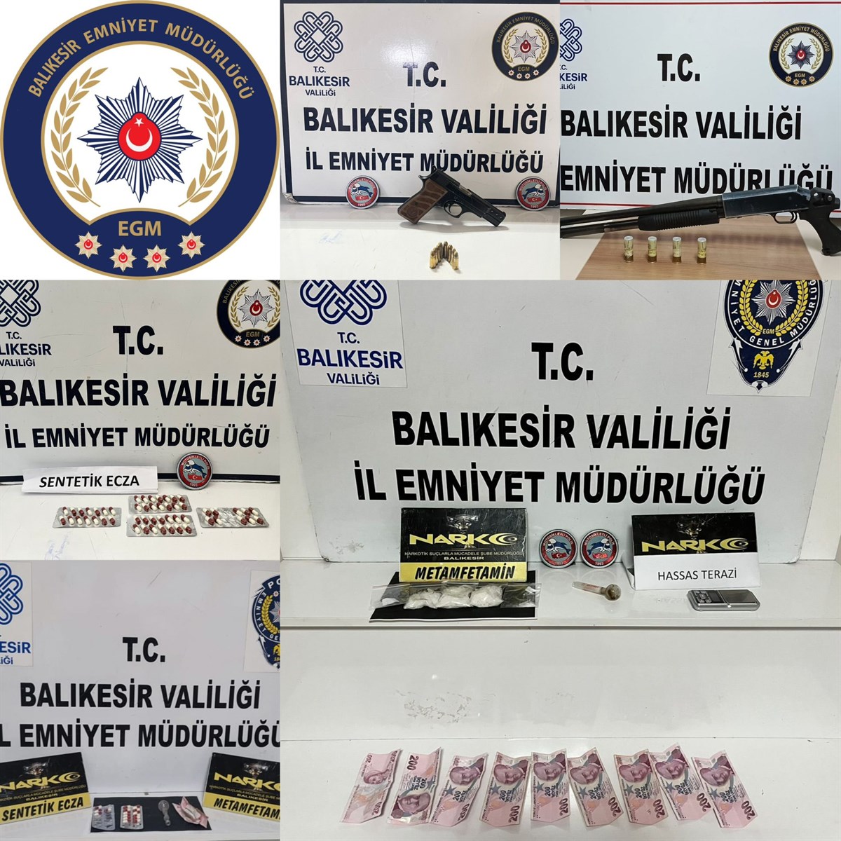 Balıkesir İl Emniyet Müdürlüğü Asayiş Şube Müdürlüğü, 9-15 Aralık 2024
