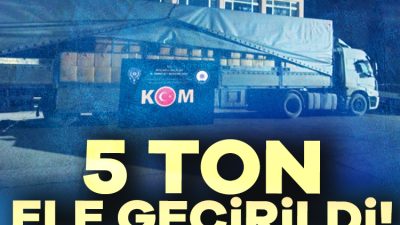 Kocaeli'nin Gebze ilçesinde durdurulan tırda 5 ton 250 kilogram gümrük