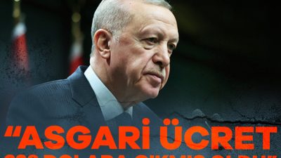 Cumhurbaşkanı Erdoğan  2025 yılı asgari ücretinin 22 bin 104