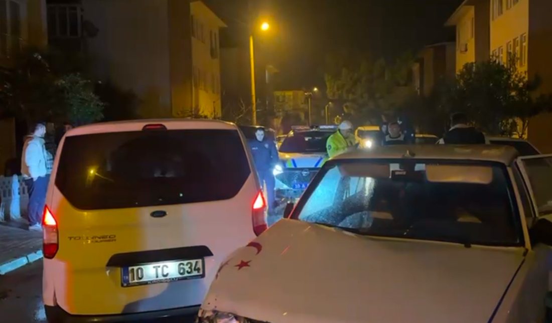 Balıkesir’in Gönen ilçesinde trafik uygulamasından kaçan alkollü sürücü, polis ekiplerinin