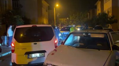 Balıkesir’in Gönen ilçesinde trafik uygulamasından kaçan alkollü sürücü, polis ekiplerinin