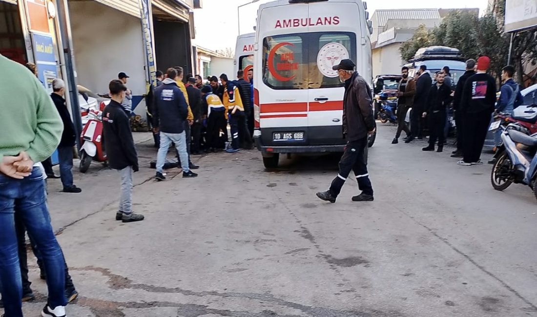 Bandırma Yeni Sanayi Sitesi’nde meydana gelen olayda aralarında husumet bulunduğu