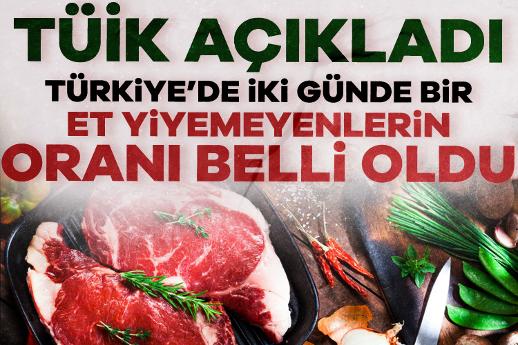 TÜİK açıkladı: Türkiye’de iki günde bir et yiyemeyenlerin oranı belli oldu TÜİK'in açıkladığı Yoksulluk ve Yaşam Koşulları İstatistikleri'nin 2024 sonuçlarına göre;