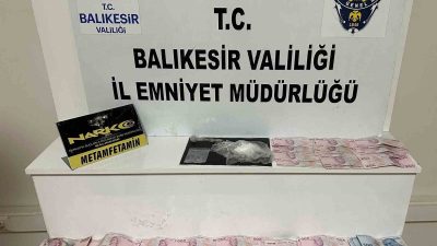 Balıkesir’de polis ekipleri tarafından yapılan uyuşturucu operasyonunda uyuşturucu madde ticareti