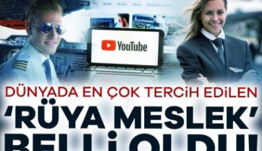 Yapılan bir araştırma, dünyada en çok tercih edilen 'rüya meslekleri'