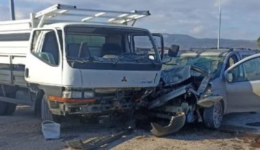 Balıkesir'in Gönen ilçesi Manyas çevre yolunda meydana gelen trafik kazasında