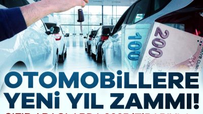 Sıfır otomobillere yeni yıl zammı geldi. 2024 model araçların fiyatı
