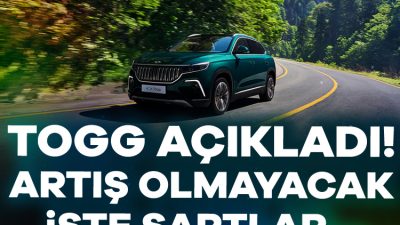 TOGG, yaptığı açıklamayla T10X'te fiyat artışına gitmeyeceğini açıkladı. Üstelik yüzde
