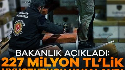 Ticaret Bakanlığı Gümrükler Muhafaza Ekipleri 227 milyon TL'lik uyuşturucu yakaladı!