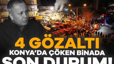 Konya'nın Selçuklu ilçesinde dün akşam saatlerinde 4 katlı bir bina