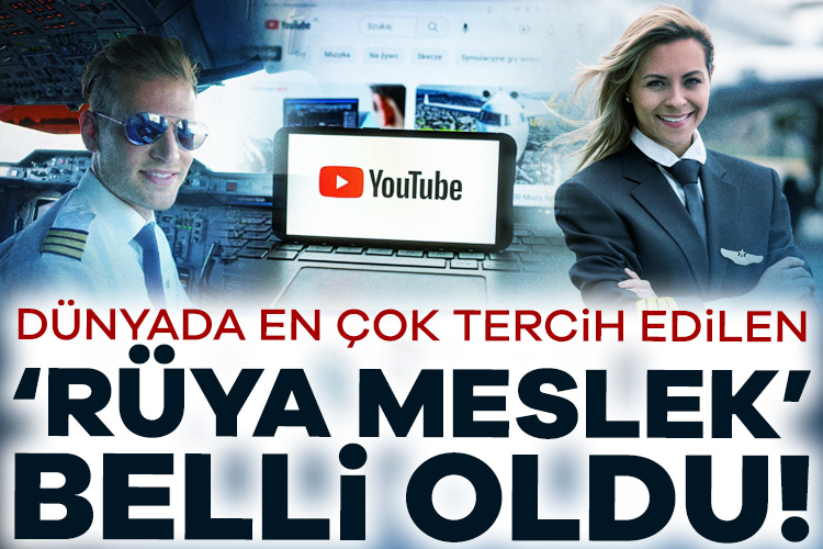 Dünyada en çok tercih edilen ‘rüya meslek’ pilotluk oldu Yapılan bir araştırma, dünyada en çok tercih edilen 'rüya meslekleri'