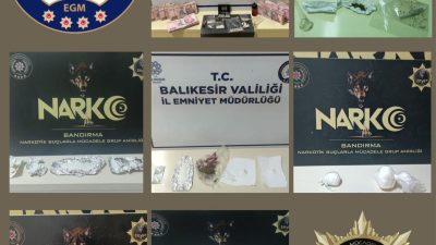 Balıkesir’in Bandırma ilçesinde, Narkotik Suçlarla Mücadele ekiplerince uyuşturucu madde ticareti
