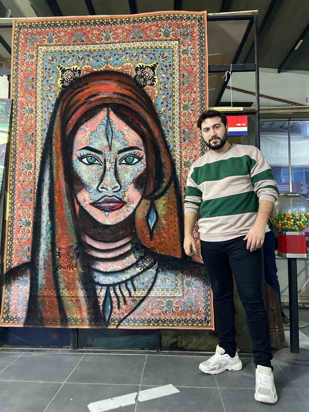 Son günlerde sosyal medyada hızla yayılan ve eski halıları sanata