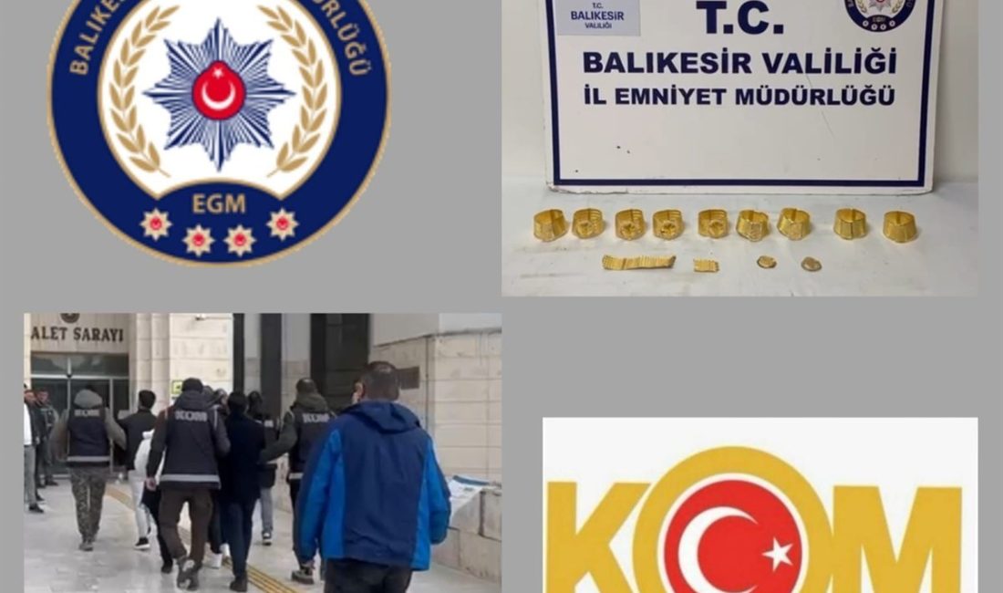 Balıkesir’de kuyumculara sahte altın satmaya çalışan 4 şüpheli suçüstü yakalandı Balıkesir İl Emniyet Müdürlüğü’ne bağlı Edremit ve Ayvalık Kaçakçılık ve