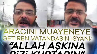 Aracını muayeneye getiren bir vatandaş, 2600 lira ücret alınmasına tepki
