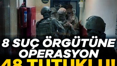 İçişleri Bakanı Ali Yerlikaya, 8 ayrı suç örgütüne yönelik jandarma