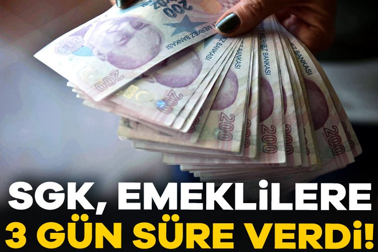 SGK, emeklilere 3 gün süre verdi! Sosyal Güvenlik Kurumu yeni bir denetim mekanizması devreye soktu. Geriye