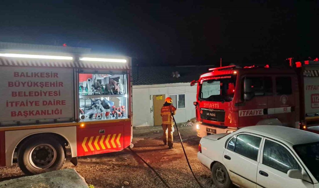 Konut inşaatı yangınında işçileri Allah korudu Balıkesir’in Altıeylül ilçesinde yapımı devam eden konut inşaatında çalışan işçilerin