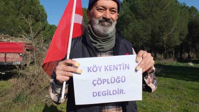 Balıkesir’in Burhaniye ilçesine bağlı Şahinler Mahallesinde köylüler, belediyenin kurmak istediği