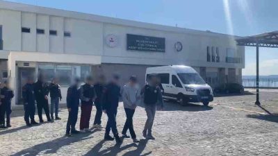 Balıkesir’in Ayvalık ilçesinde yasa dışı yollarla Yunanistan’ın Midilli Adası’na göçmen