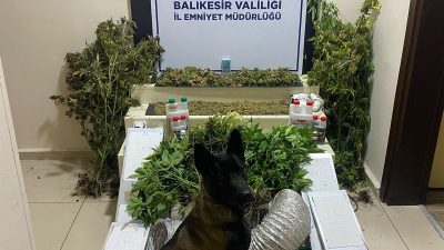 Bandırma ilçesinde uyuşturucu madde ve çeşitli ekipmanlar ele geçirildi, 1