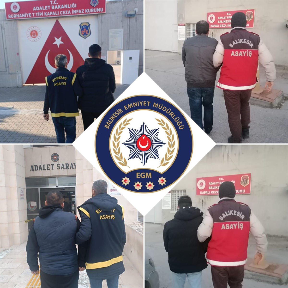 Balıkesir İl Emniyet Müdürlüğü, kamu düzeninin sağlanması ve suçluların yakalanması