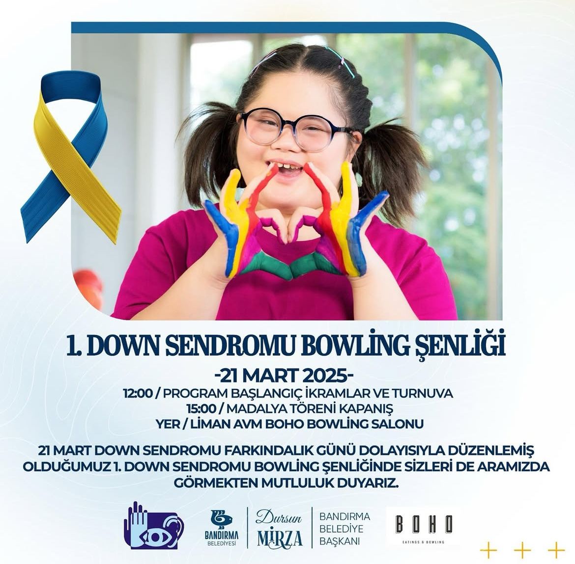 
Bandırma’da 21 Mart Down Sendromu Farkındalık Günü kapsamında 1. Down