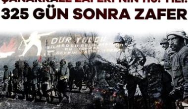 Çanakkale'de 18 Mart 1915'te elde edilen deniz zaferi, Türk milletinin