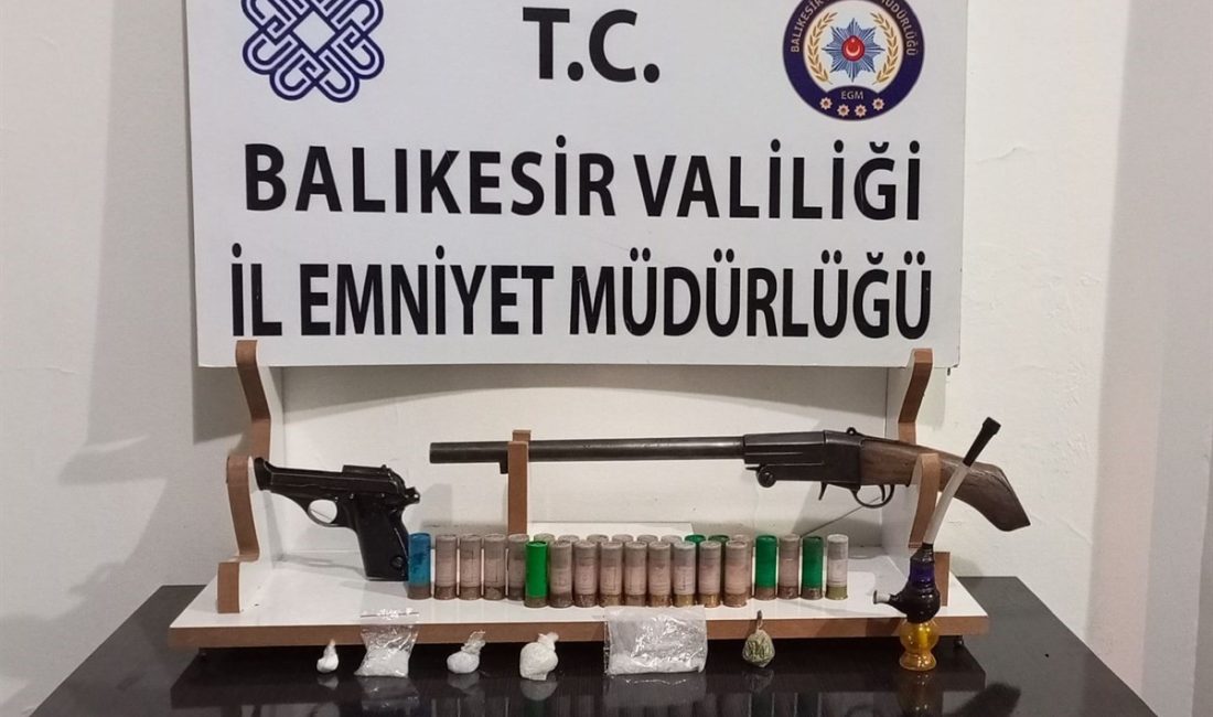 Balıkesir’in Havran ilçesinde polis ekiplerince düzenlenen operasyonda, çeşitli suçlardan hakkında