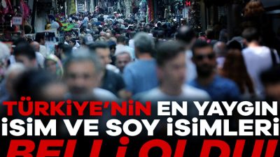 Türkiye'de 2024 yılında en yaygın soyadı "Yılmaz", erkek ismi "Mehmet",