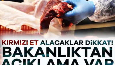 Ticaret Bakanlığı'ndan "Kırmızı ette illerimizde eş zamanlı denetimler başlamış olup,