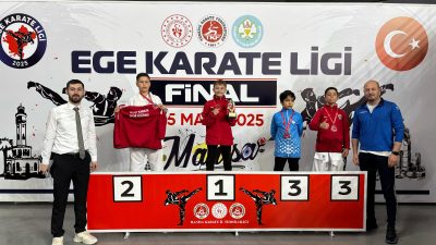  Manisa’da düzenlenen Ege Karate Ligi Final Etabı’na katılan Manyas