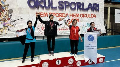 Edirne’de gerçekleştirilen Okul Sporları Bölge Finalleri Bilek Güreşi Müsabakalarında, Gönenli