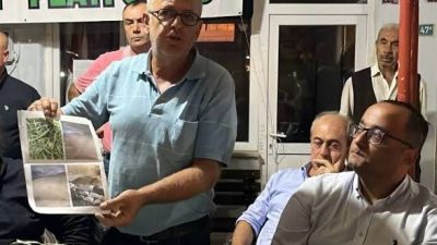 Balıkesir’in Bandırma ilçesine bağlı Yeşilçomlu Mahallesi’nde taş ocağı sahasını genişletmek