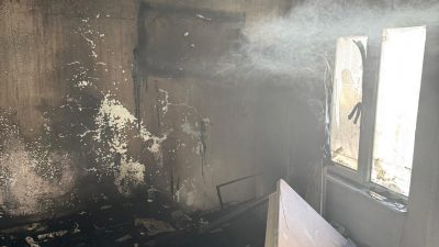 Balıkesir’in Bandırma ilçesinde bir evde çıkan yangın maddi hasara neden