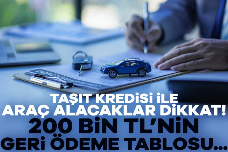Taşıt kredisiyle araç almayı düşünenler dikkat! İşte 200 bin TL’nin geri ödeme tablosu Merkez Bankası'nın geçen hafta faiz indirimlerine devam etmesi ve politika