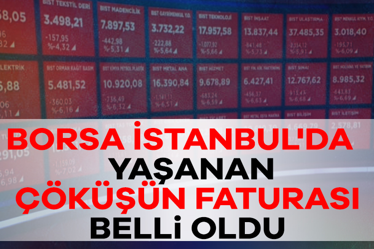 Borsa İstanbul’da yaşanan çöküşün faturası belli oldu İBB Başkanı Ekrem İmamoğlu ile birlikte 106 kişi hakkında verilen