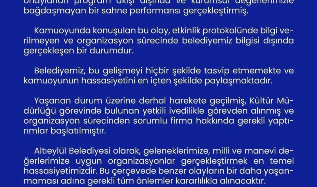 Balıkesir’de Altıeylül Belediye tarafından düzenlenen 23 Nisan Ulusal Egemenlik ve
