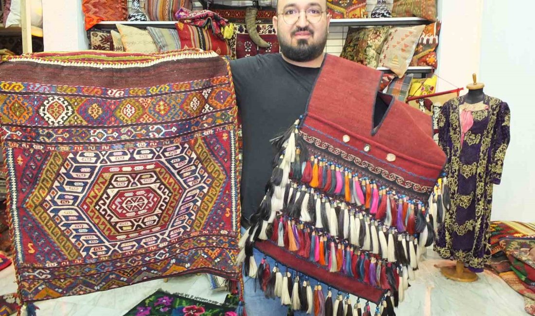 Balıkesir’de Yörük Heybeleri turistik eşya oldu Burhaniye ilçesinde, eski yıllarda çobanların ve çiftçilerin kullandığı Yörük Heybeleri