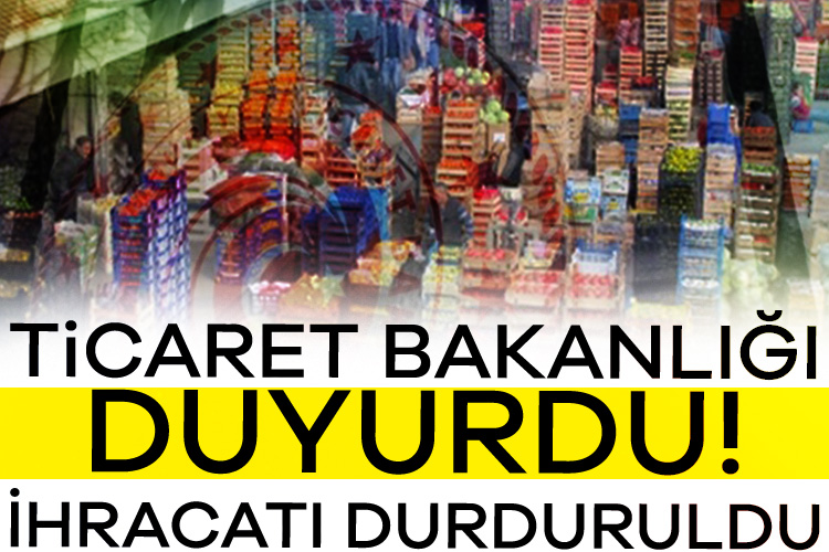 Ticaret Bakanlığı limon ihracatının 8 Nisan tarihinden itibaren durdurulduğunu açıkladı.