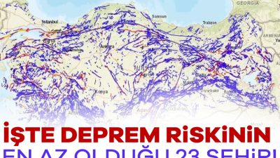 AFAD'ın 2025 yılına ait Türkiye Deprem Haritası yayımlandı. Son günlerde