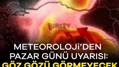 Türkiye'ye yönelik meteoroloji kaynaklarından yeni bir uyarı yapıldı. Pazar günü