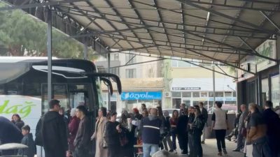 Balıkesir’in Gönen ilçesinde Ramazan Bayramı tatilinin sona ermesiyle birlikte otogarda
